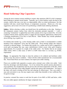 Hand Soldering Chip Capacitors