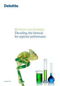 Reinvent your business Decoding the formula for superior