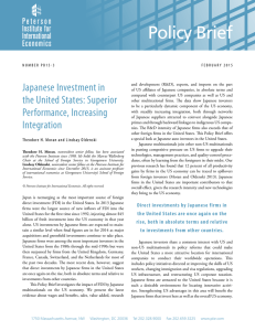 Japanese Investment in the United States: Superior Performance