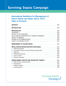 Surviving Sepsis Campaign: International Guidelines for