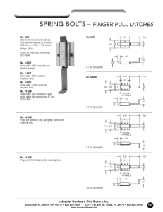 finger pull latches - Industrial Hardware Distributors Inc.