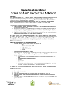 Specification Sheet Kraus KPA-301 Carpet Tile