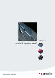 USER MANUAL Metallic coated steel