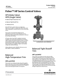 Fisher™ HP Series Control Valves