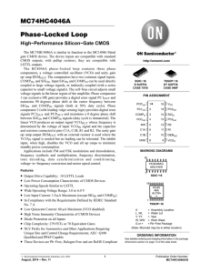 MC74HC4046A - Phase-Locked Loop