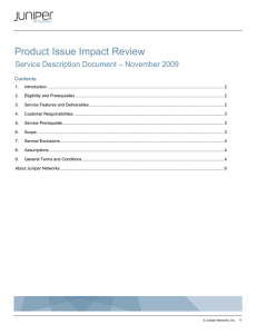 Product Issue Impact Review Service Description