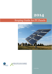 Scoping Guide for PV Panels