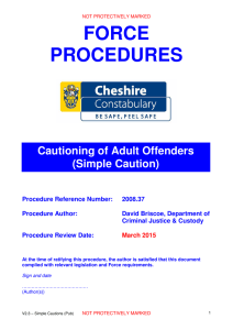 force procedures - Cheshire Police
