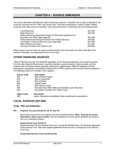 Chapter 6 Source Dimension - Minnesota Department of Education