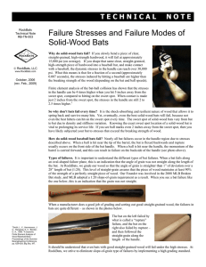 Failure Stresses and Failure Modes of Solid-Wood Bats