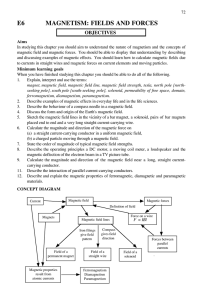 E6 MAGNETISM: FIELDS AND FORCES