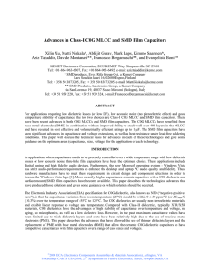 Advances in Class-I C0G MLCC and SMD Film Capacitors