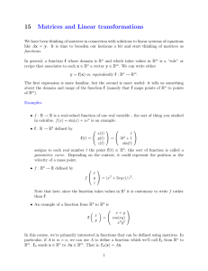 15 Matrices and Linear transformations