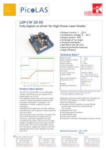 LDP-CW 20-50 Fully Digital CW-Driver for High Power Laser Diodes