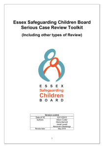 SCR Toolkit - Essex Safeguarding Children Board