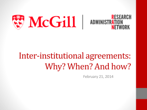 Inter-institutional agreements