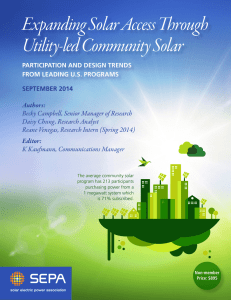 Expanding Solar Access Through Utility-led Community Solar