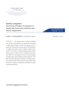 Family Caregivers - National Health Policy Forum