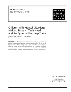 Children with Mental Disorders