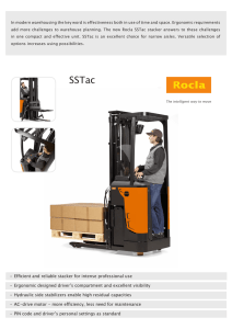 Efficient and reliable stacker for intense professional use Ergonomic
