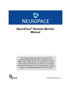 NeuroPace Remote Monitor Manual