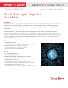 Remote Monitoring and Diagnostics Service FAQs