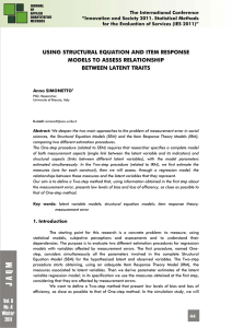 using structural equation and item response models to assess