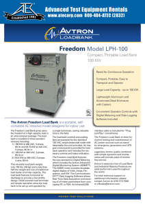 Freedom Model LPH-100 Advanced Test Equipment Rentals