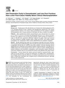 Islet Preparation Purity Is Overestimated, and Less Pure Fractions