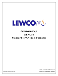 An Overview of: NFPA 86 Standard for Ovens