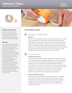 Adhesive Tapes - The Sustainability Consortium