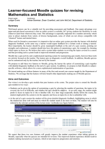 Learner-focused Moodle quizzes for revising Mathematics and