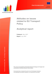 Attitudes on issues related to EU Transport Policy Analytical report