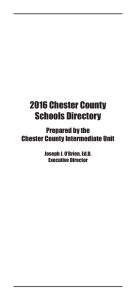 2016 Chester County Schools Directory