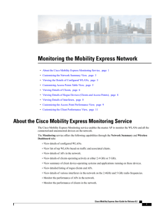 Monitoring the Mobility Express Network