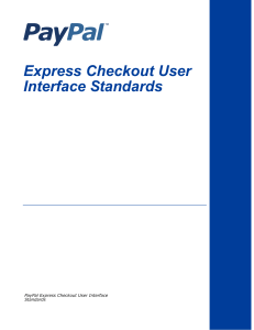 PayPal Express Checkout User Interface Standards