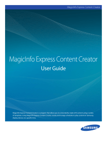 MagicInfo Express Content Creator