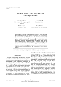 LCD vs. E-ink: An Analysis of the Reading Behavior