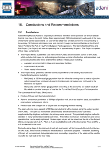 15. Conclusions and Recommendations