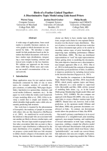 Birds of a Feather Linked Together: A Discriminative Topic Model