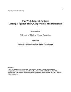 The Well-Being of Nations: Linking Together Trust, Cooperation, and
