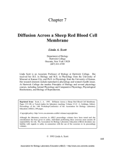 Chapter 7 Diffusion Across a Sheep Red Blood Cell Membrane