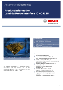 Automotive Electronics Product Information Lambda Probe Interface