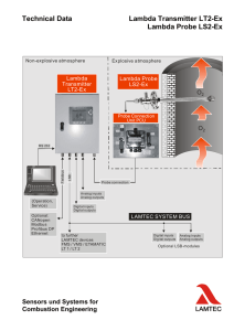 Technical Data Lambda Transmitter LT2-Ex Lambda Probe