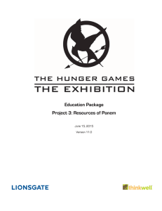 Education Package Project 3: Resources of Panem