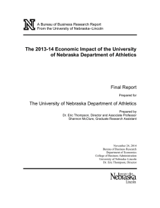 The Nebraska University Athletic Department