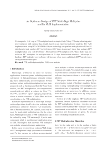 An Optimum Design of FFT Multi-Digit Multiplier and Its VLSI