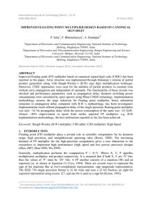 IMPROVED FLOATING POINT MULTIPLIER DESIGN BASED ON