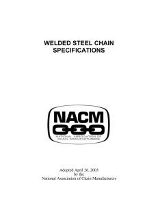 welded steel chain specifications