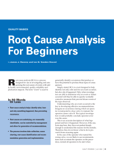 Root Cause Analysis For Beginners